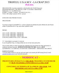 TROFEUL U.S.A.M.V / 24 - 26 APRILIE 2013